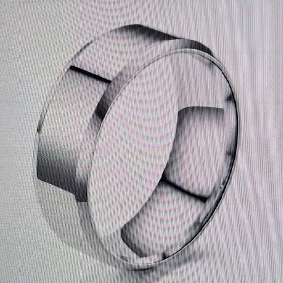 Fashion Solid Color Stainless Stee Band Ring size 6 Men's Color silver (US) - Picture 5 of 5